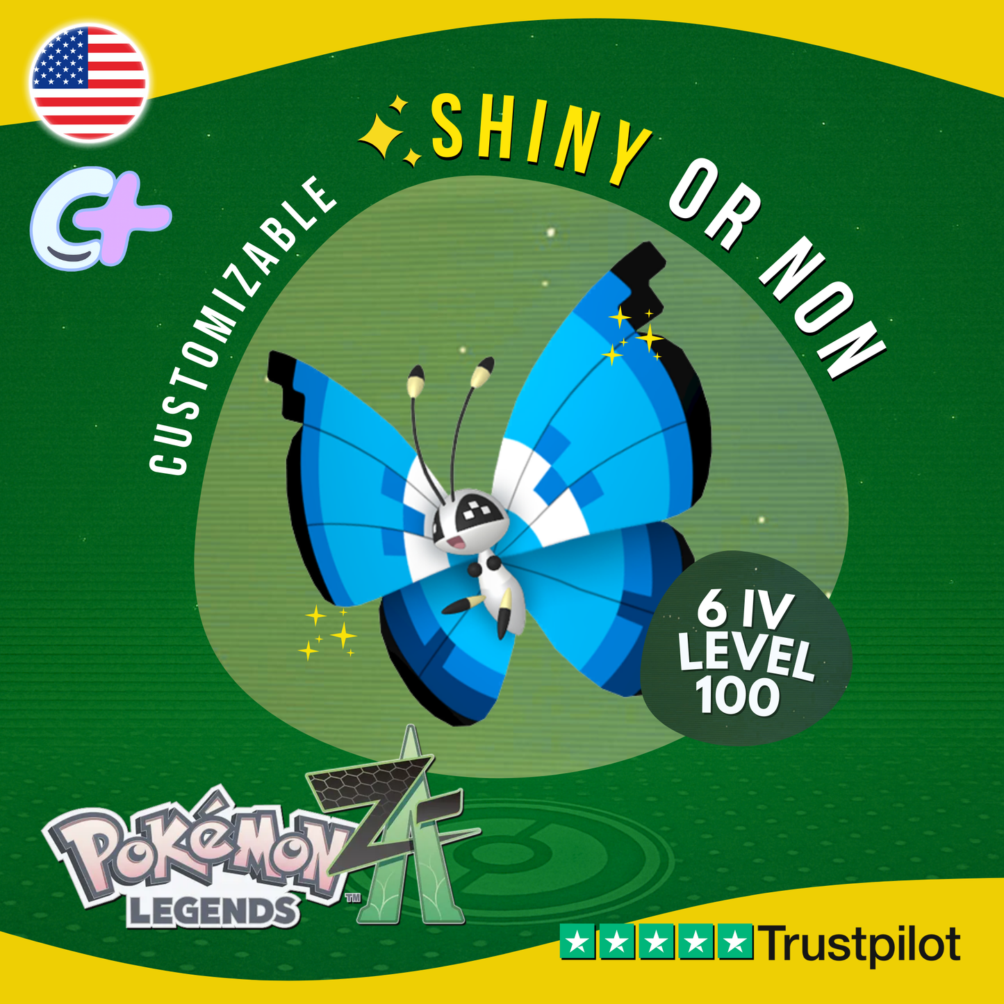 Marine Pattern Shiny or Non ✨6 IV Pokémon Legends Z-A Legit ZA Z A