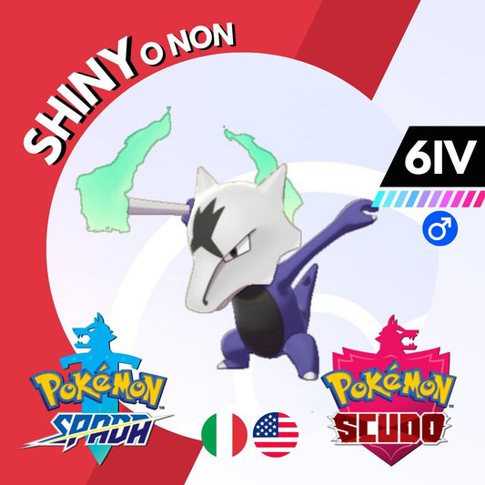 Marowak Alola Shiny o Non 6IV Competitivo Legit Pokemon Spada Scudo Sword Shield