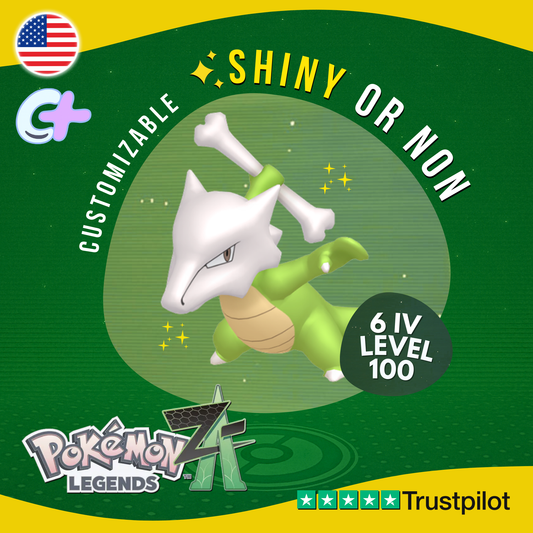 Marowak Shiny or Non ✨6 IV Pokémon Legends Z-A Competitive Customizable ZA Z A