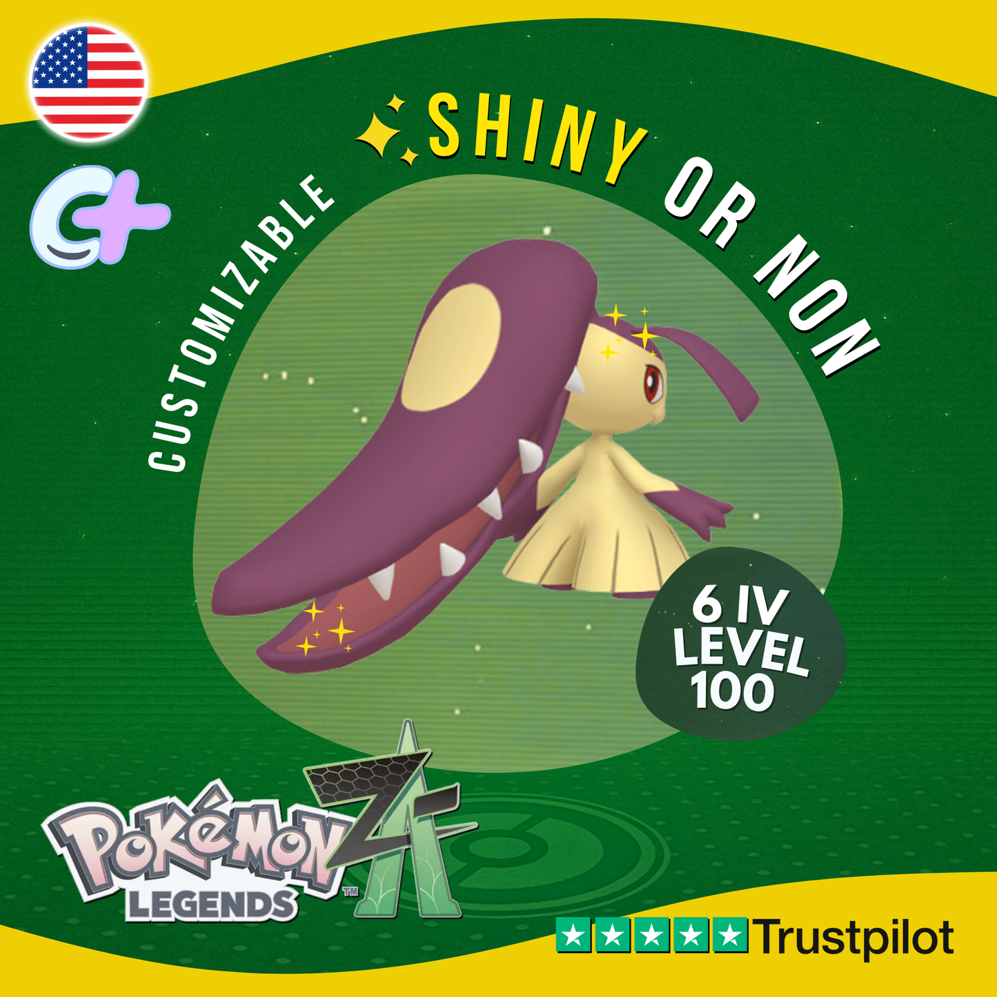 Mawile Shiny or Non ✨6 IV Pokémon Legends Z-A Competitive Customizable ZA Z A