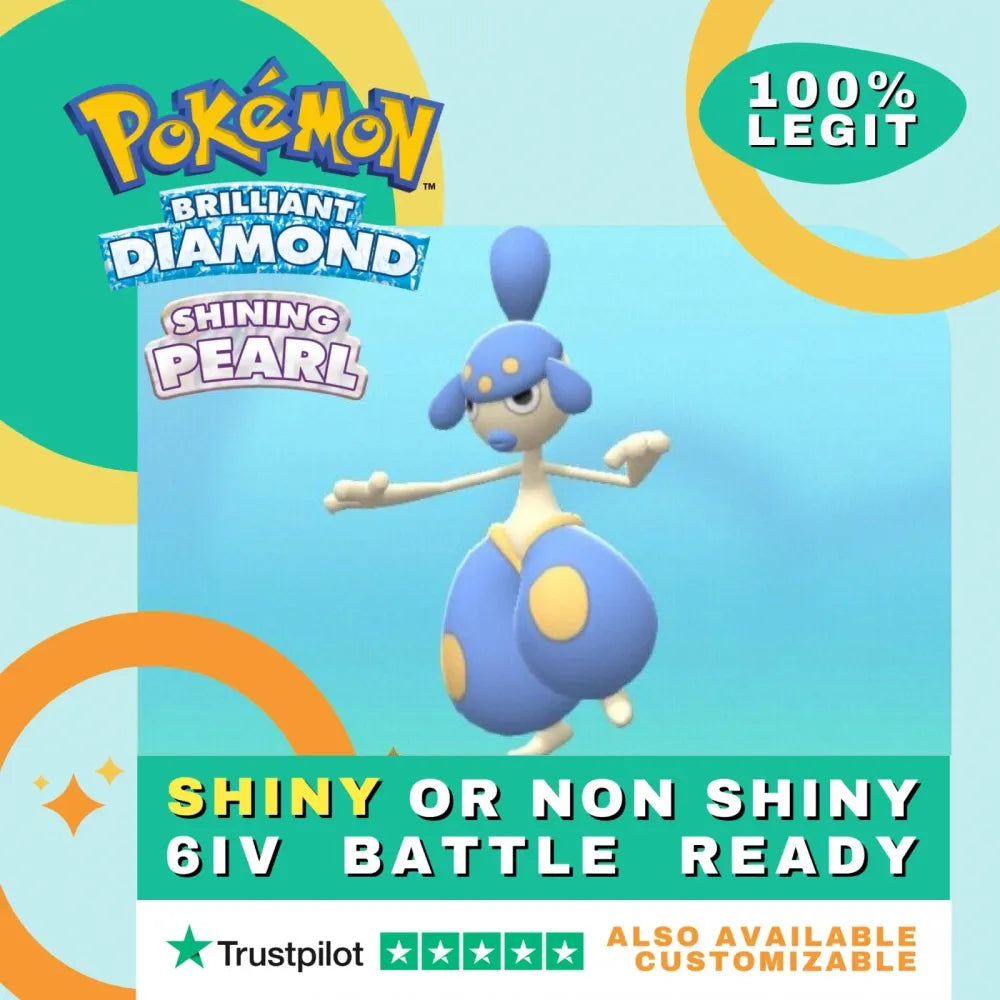 Medicham  Shiny ✨ or Non Shiny Pokémon Brilliant Diamond Shining Pearl Battle Ready 6 IV Competitive 100%  Legit Level 100 Customizable Custom OT