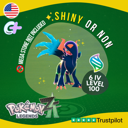 Mega Absol Z Shiny or Non ✨ 6 IV Pokémon Legends Z-A Battle Ready ZA Z A