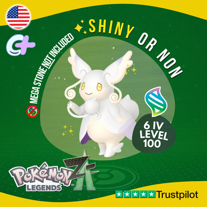 Mega Audino Shiny or Non ✨ 6 IV Pokémon Legends Z-A Battle Ready ZA Z A