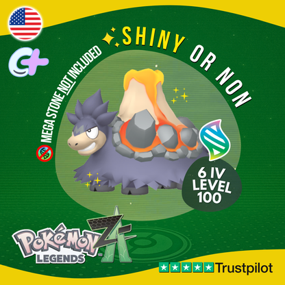 Mega Camerupt Shiny or Non ✨ 6 IV Pokémon Legends Z-A Battle Ready ZA Z A