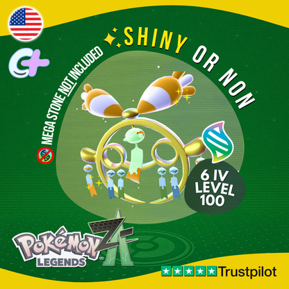 Mega Chimecho Shiny or Non ✨ 6 IV Pokémon Legends Z-A Battle Ready ZA Z A