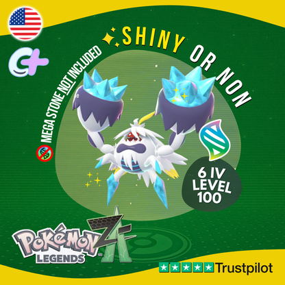 Mega Crabominable Shiny or Non ✨ 6 IV Pokémon Legends Z-A Battle Ready ZA Z A