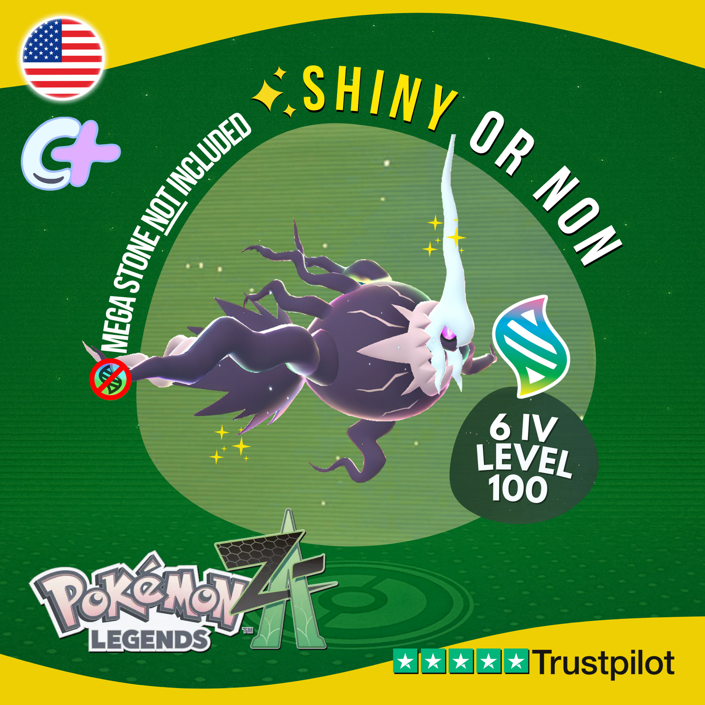 Mega Darkrai Shiny or Non Shiny ✨ 6 IV Pokémon Legends Z-A Battle Ready ZA Z A