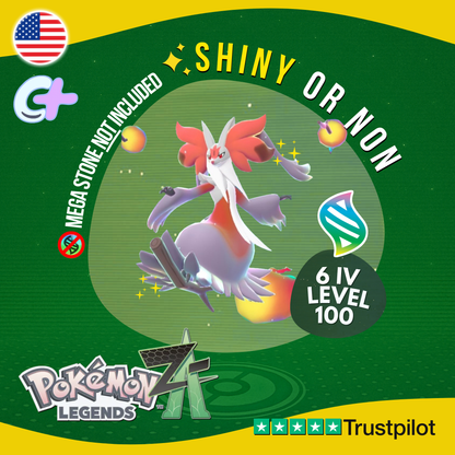 Mega Delphox Shiny or Non ✨ 6 IV Pokémon Legends Z-A Battle Ready ZA Z A