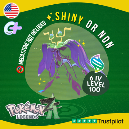 Mega Dragalge Shiny or Non ✨ 6 IV Pokémon Legends Z-A Battle Ready ZA Z A