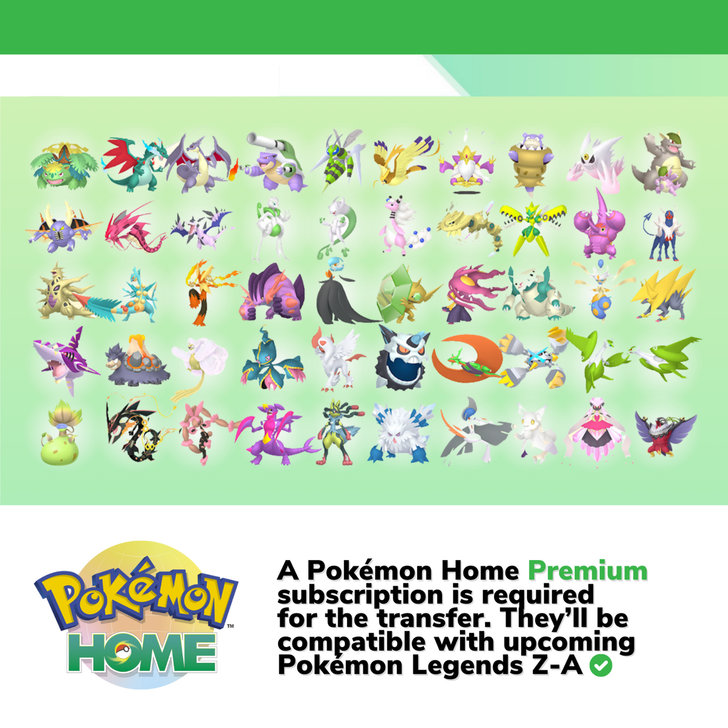 Mega Evolution Bundle Legends Z-A Pokémon HOME Complete Collection Shiny & Non Shiny 6 IV Ranked Battle Ready All Mega Evolved Forms