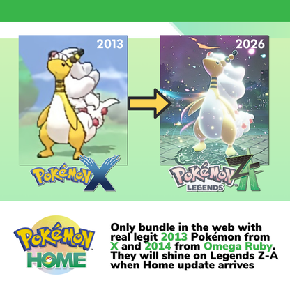 Mega Evolution Bundle Legends Z-A Pokémon HOME Complete Collection Shiny & Non Shiny 6 IV Ranked Battle Ready All Mega Evolved Forms