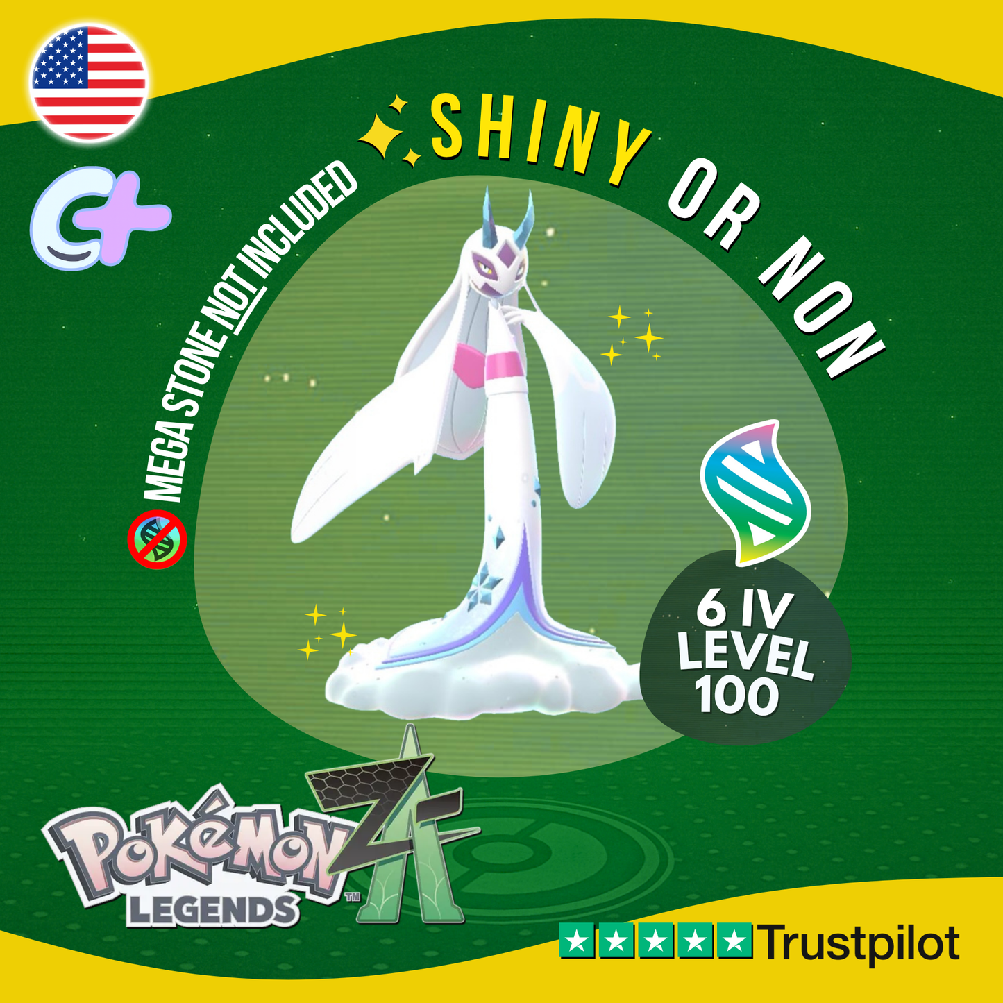 Mega Froslass Shiny or Non ✨ 6 IV Pokémon Legends Z-A Battle Ready ZA Z A