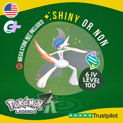 Mega Gallade Shiny or Non ✨ 6 IV Pokémon Legends Z-A Battle Ready ZA Z A