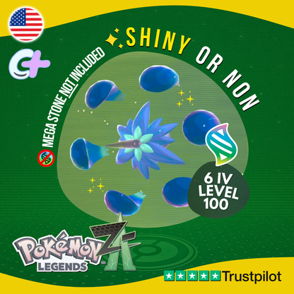 Mega Glimmora Shiny or Non ✨ 6 IV Pokémon Legends Z-A Battle Ready ZA Z A