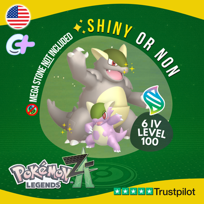 Mega Kangaskhan Shiny or Non ✨ 6 IV Pokémon Legends Z-A Battle Ready ZA Z A
