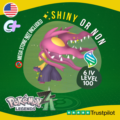 Mega Mawile Shiny or Non ✨ 6 IV Pokémon Legends Z-A Battle Ready ZA Z A