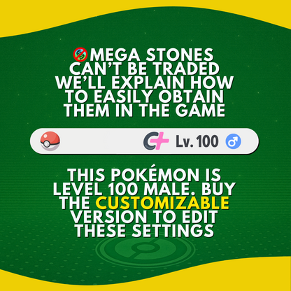 Mega Meowstic Shiny or Non ✨ 6 IV Pokémon Legends Z-A Battle Ready ZA Z A