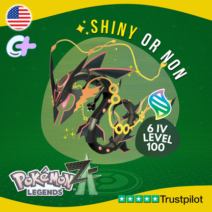 Mega Rayquaza Shiny or Non Shiny ✨ 6 IV Pokémon Legends Z-A Battle Ready ZA Z A