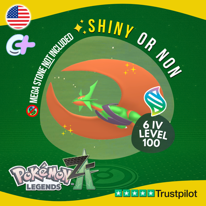 Mega Salamance Shiny or Non ✨ 6 IV Pokémon Legends Z-A Battle Ready ZA Z A