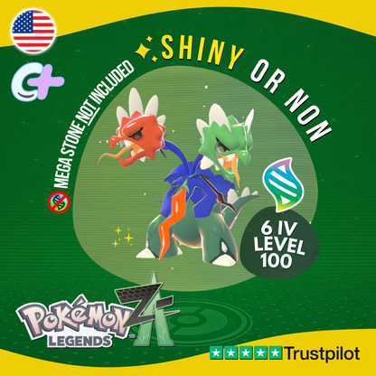 Mega Scovillain Shiny or Non ✨ 6 IV Pokémon Legends Z-A Battle Ready ZA Z A