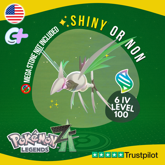 Mega Skarmory Shiny or Non ✨ 6 IV Pokémon Legends Z-A Battle Ready ZA Z A