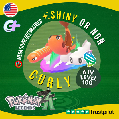 Mega Tatsugiri Curly Shiny or Non ✨ 6 IV Pokémon Legends Z-A Battle Ready ZA Z A