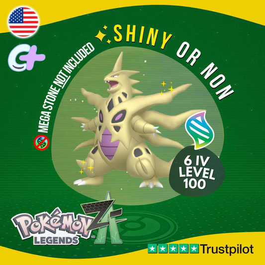 Mega Tyranitar Shiny or Non ✨ 6 IV Pokémon Legends Z-A Battle Ready ZA Z A