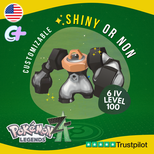 Melmetal Shiny or Non Shiny 6IV Pokémon Legends Z-A Custom Competitive ZA Z A