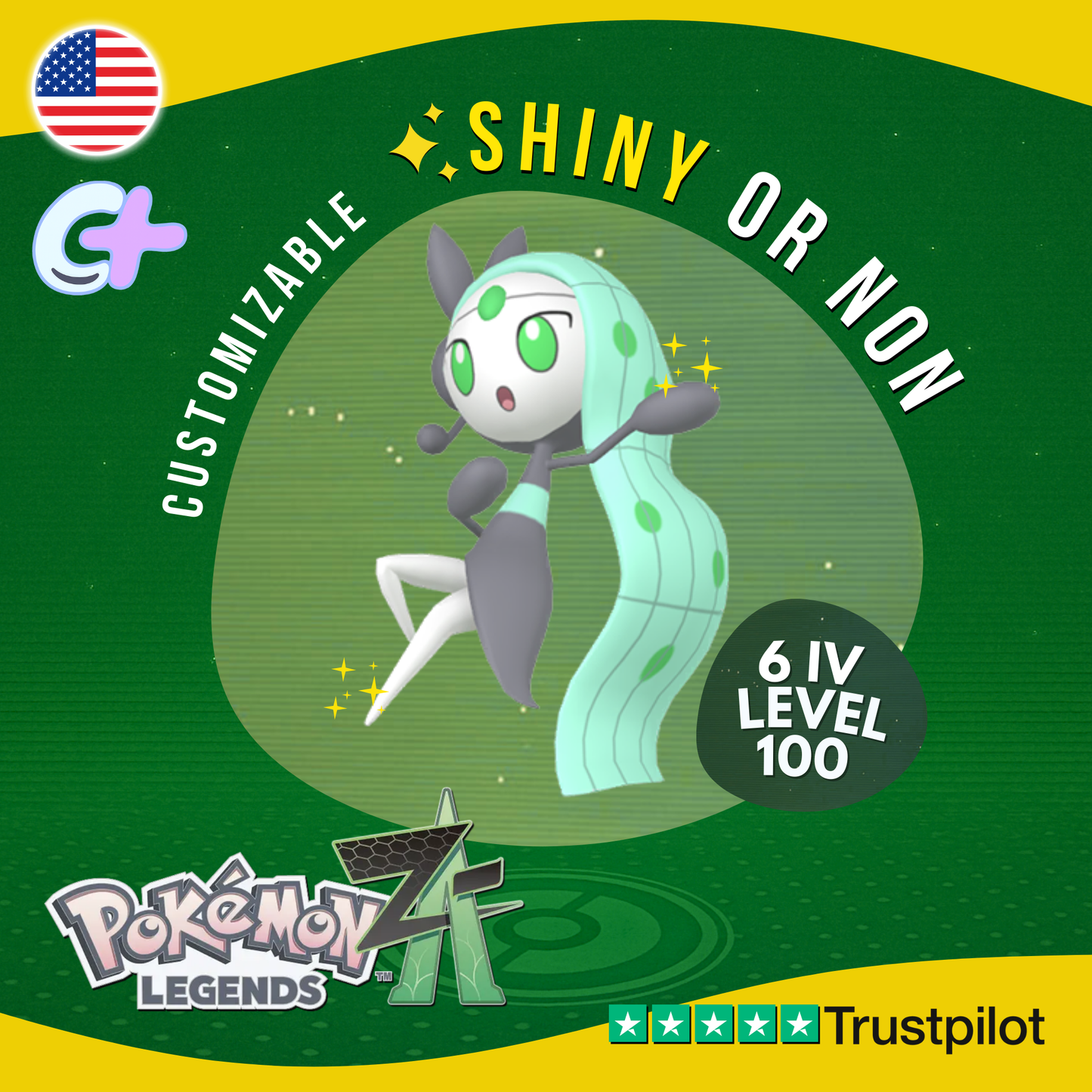 Meloetta ✨ Shiny or Non Shiny 6 IV Pokémon Legends Z-A Custom Competitive ZA Z A