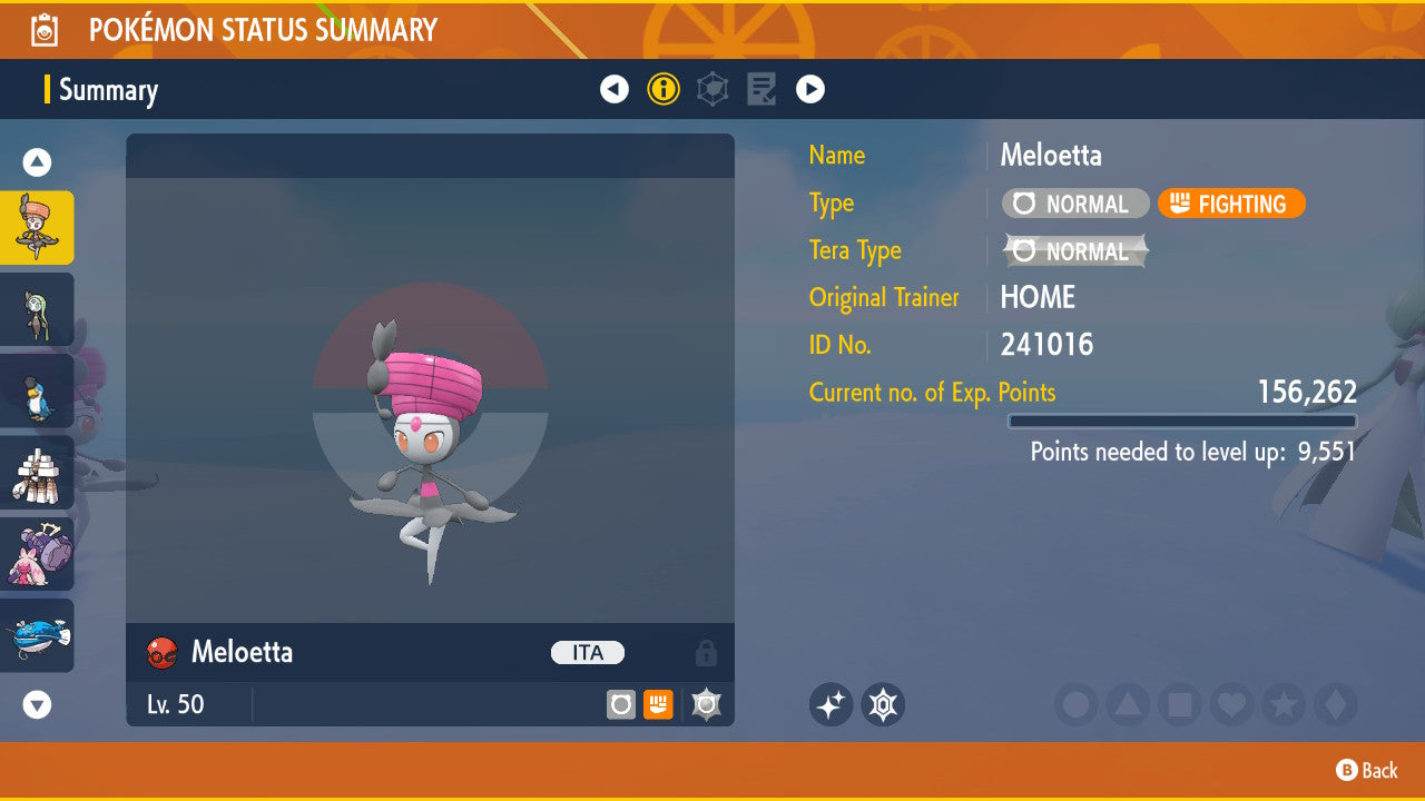 Meloetta Shiny Pirouette Dance Forme Untouched Home Event Pokémon Scarlet Violet Shiny by Shiny Living Dex | Shiny Living Dex