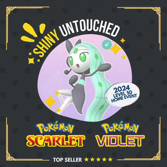 Meloetta Shiny Untouched IV October Home Event Untouched Pokémon Scarlet Violet Shiny by Shiny Living Dex | Shiny Living Dex