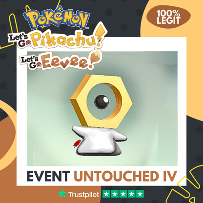 Meltan Event October 2024 Legit Untouched IV Pokémon Let's Go Pikachu Eevee Untouched Lv. 25 by Shiny Living Dex | Shiny Living Dex