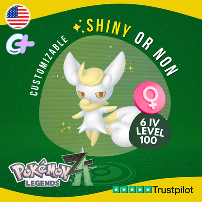 Meowstic Female Shiny or Non ✨6 IV Pokémon Legends Z-A Competitive Custom ZA Z A