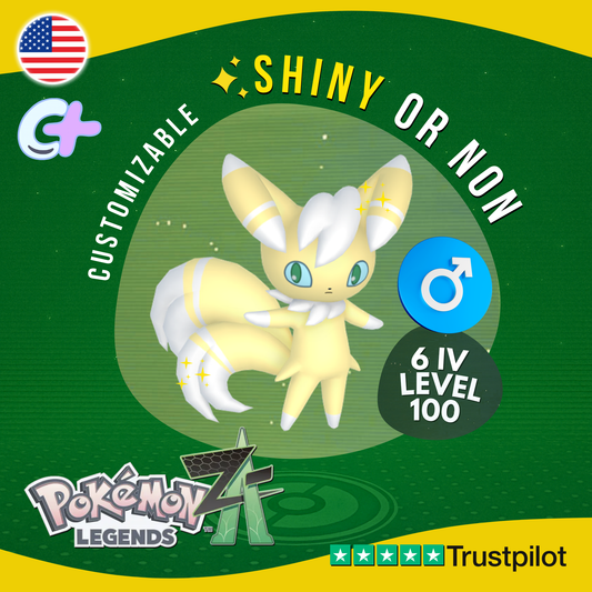 Meowstic Male Shiny or Non ✨6 IV Pokémon Legends Z-A Competitive Custom ZA Z A