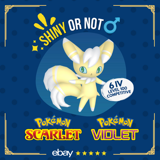 Meowstic Shiny or Non ✨ 6 IV Competitive Customizable Pokémon Scarlet Violet by Shiny Living Dex | Shiny Living Dex