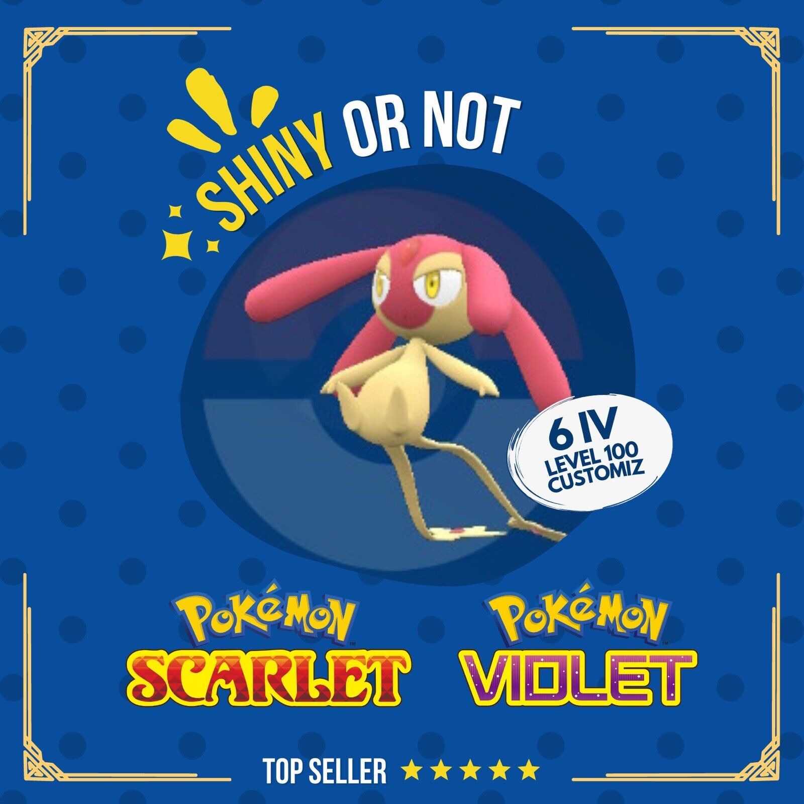 Mesprit Shiny or Non ✨ 6 IV Competitive Customizable Pokémon Scarlet Violet by Shiny Living Dex | Shiny Living Dex