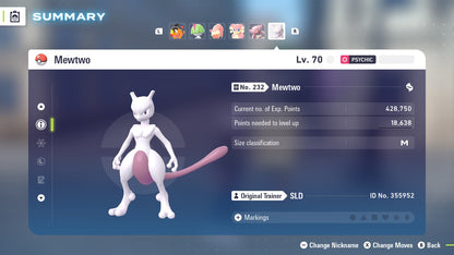 Mewtwo Event December 2025 Mystery Gift Untouched IV Pokémon Legends Z-A ZA Z A