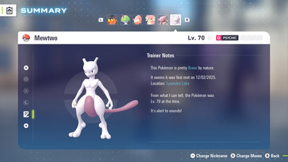 Mewtwo Event December 2025 Mystery Gift Untouched IV Pokémon Legends Z-A ZA Z A