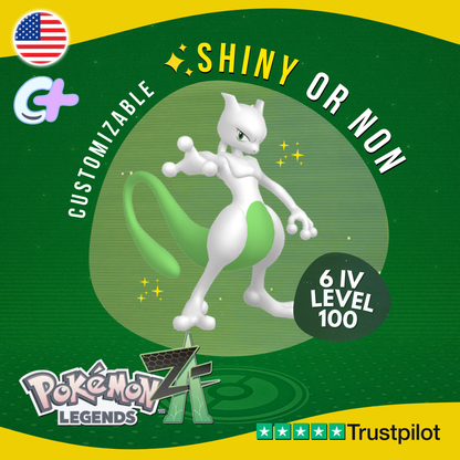 Mewtwo ✨ Shiny or Non Shiny 6 IV Pokémon Legends Z-A Custom Competitive ZA Z A