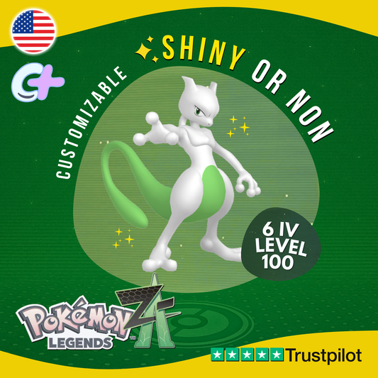 Mewtwo ✨ Shiny or Non Shiny 6 IV Pokémon Legends Z-A Custom Competitive ZA Z A