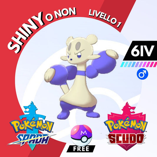 Mienfoo Shiny o Non 6 IV e Master Ball Legit Pokemon Spada Scudo Sword Shield