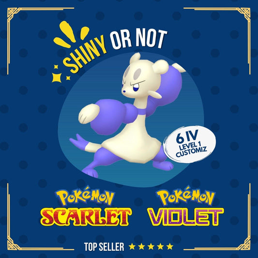 Mienfoo Shiny or Non ✨ 6 IV Customizable Nature Level OT Pokémon Scarlet Violet by Shiny Living Dex | Shiny Living Dex