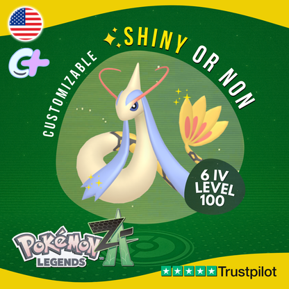 Milotic Shiny or Non ✨6 IV Pokémon Legends Z-A Competitive Customizable ZA Z A