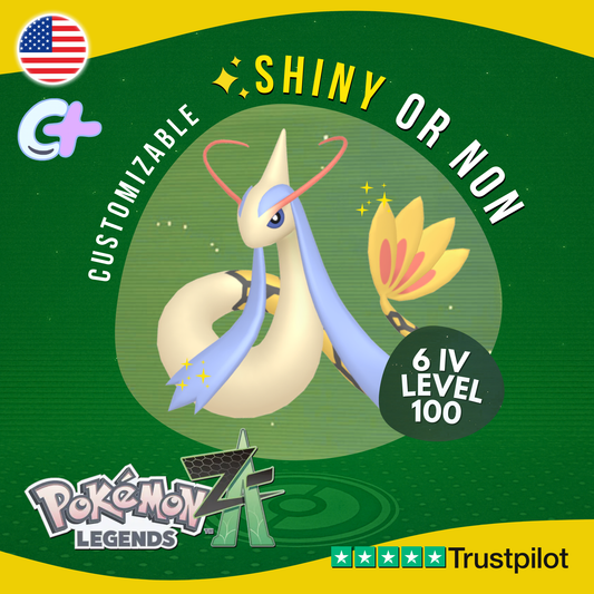 Milotic Shiny or Non ✨6 IV Pokémon Legends Z-A Competitive Customizable ZA Z A