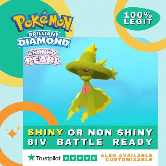 Mismagius  Shiny ✨ or Non Shiny Pokémon Brilliant Diamond Shining Pearl Battle Ready 6 IV Competitive 100%  Legit Level 100 Customizable Custom OT