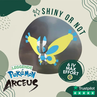 Mothim Shiny ✨ Legends Pokémon Arceus 6 Iv Max Effort Custom Ot Level Gender