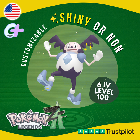 Mr Mime Galarian Galar Shiny or Non ✨6IV Pokémon Legends Z-A Customizable ZA Z A