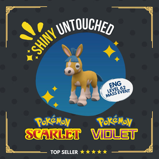 Mudbray Shiny Mass Outbreak August 25 Event Untouched IV Pokémon Scarlet Violet