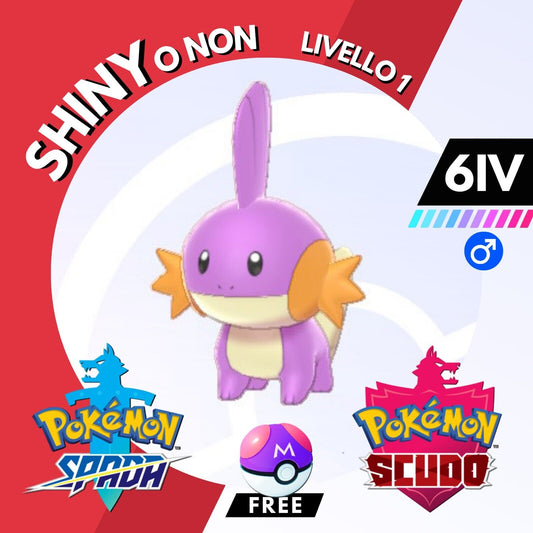 Mudkip Shiny o Non 6 IV e Master Ball Legit Pokemon Spada Scudo Sword Shield