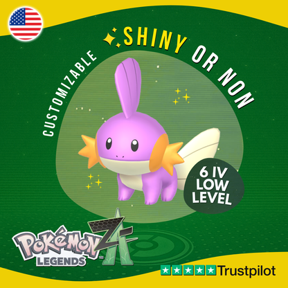 Mudkip Shiny or Non ✨ 6 IV Pokémon Legends Z-A Competitive Customizable ZA Z A